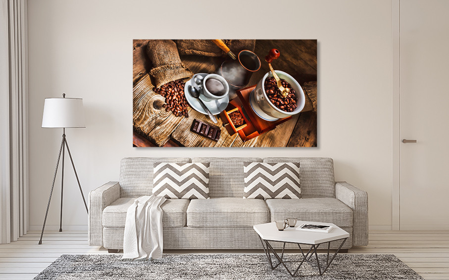 Картина холст у вітальню / спальню     Кава     MLP_121  ( 60х30см ) 70x140 см Київ - фото 2