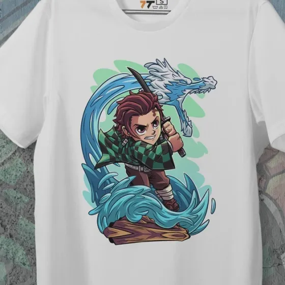 Футболка для подростка мальчика с принтом Клинок, рассекающий демонов Танджиро Кид Размер 160 Anime10066 Днепр