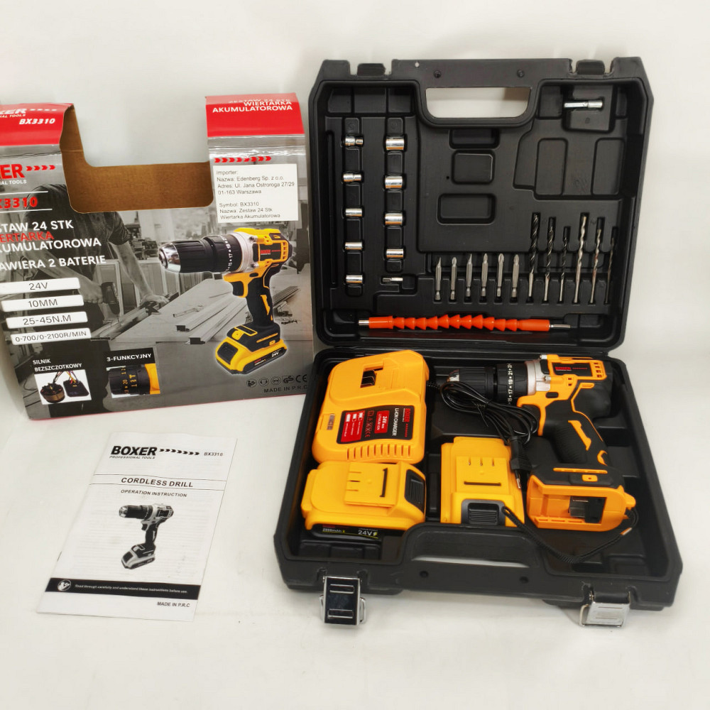 Профессиональная электрическая отвертка, Шуруповерт с битами и сверлами, Шуруповерт с кейсом DX-39 Львов - изображение 8