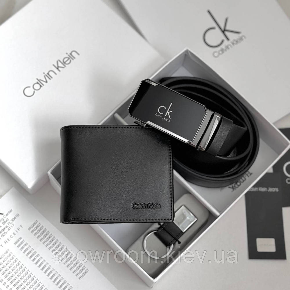Чоловічий подарунковий набір портмоне та ремінь (407) Київ - фото 1