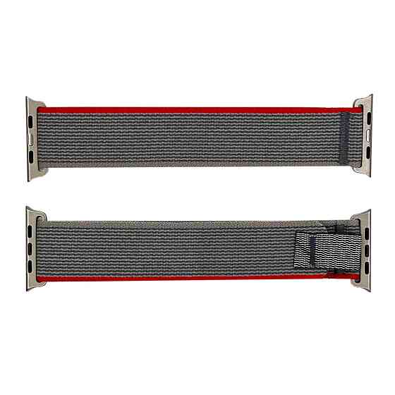 Нейлоновый ремешок 42/44/45/49 мм Grey-Red SBR Киев