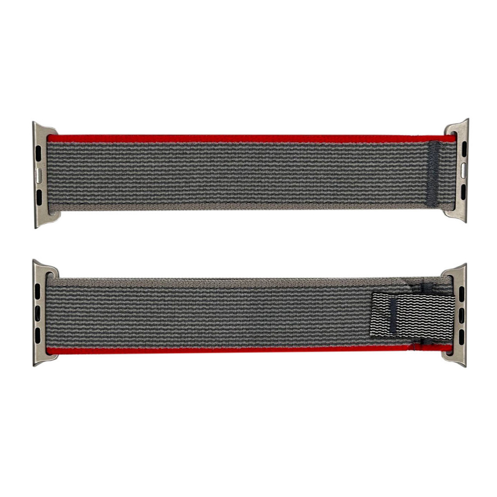 Нейлоновый ремешок 42/44/45/49 мм Grey-Red SBR Киев - изображение 1