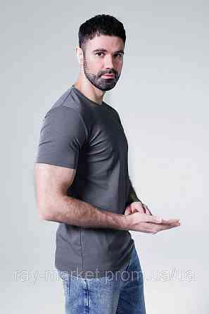 Футболка базовая Ray Premium Fit мужская темно-серая (U0102-Dark Grey) 3XL Київ