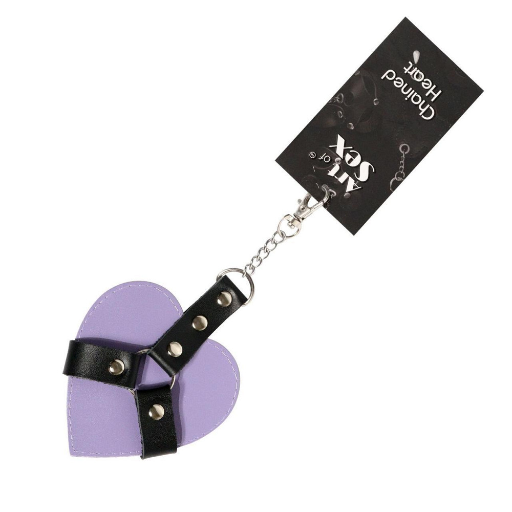 Брелок на карабіні для ключів Art of Sex Chained Heart, Лаванда Sex Aura Київ - фото 2
