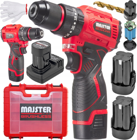 Акумуляторний шурупокрут Majster Polska 20В + 2 акумулятори 1,5А·год (Польща) Київ