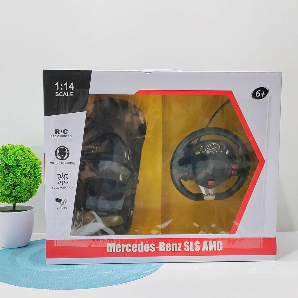 Машинка на радіокеруванні Mercedes-Benz SLS гумові колеса світ масштаб 1:14 Чорна (2024A) Чернігів - фото 6