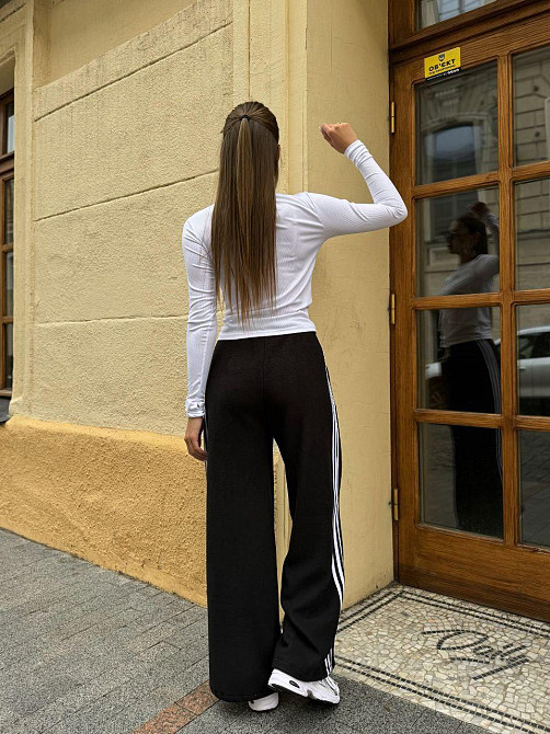 Жіночі стильні теплі штани оверсайз з лампасами фліс,, polar’’ Одеса - фото 3