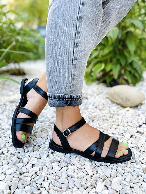 Rosta Босоніжки жіночі ROSTA 1044 чорні (літо, шкіра натуральна) (5142) Коломия - фото 7