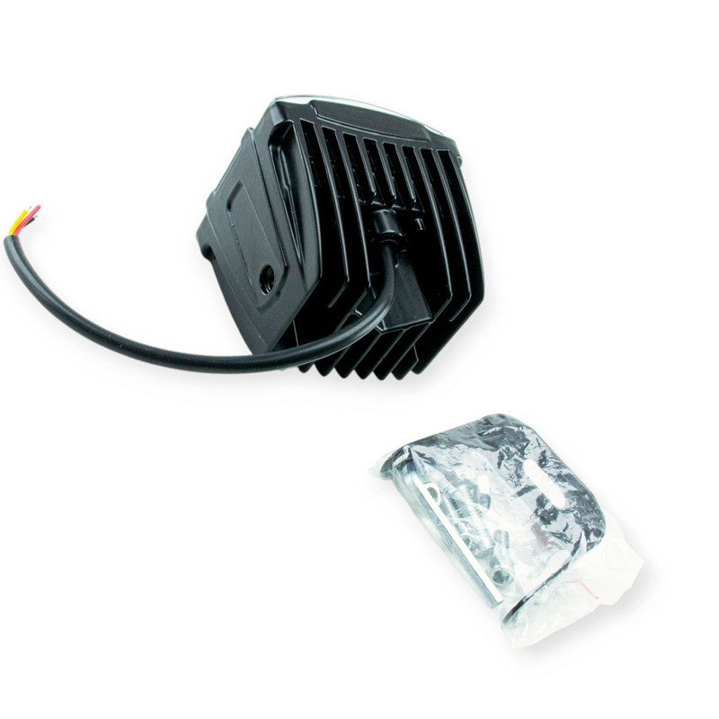 Фара LED 95х85х80 (ДВШ) 40W ближній із лінзою білий, жовтий додаткова Мукачево - фото 1