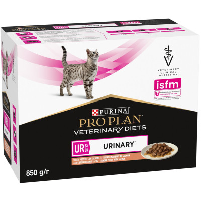 Вологий корм для кішок Purina Pro Plan Veterinary Diets UR ST/OX Urinary З лососем 10 x 85 г (8445290093851) Вінниця - фото 9