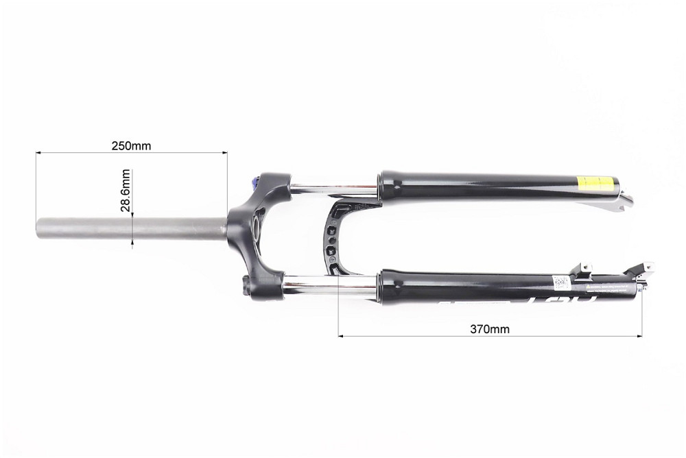 Вилка 27,5" амортизаційна, без різьби 1-1/8" (28,6мм), шток 250мм, з ходом 100мм, Disk-brake, пружинно-оливна, Lockout, алюмінієва, чорна XC Київ - фото 4