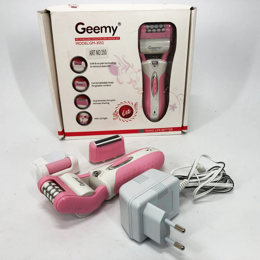 Эпилятор с гладким удалением волос Gemei, Эпилятор депилятор бритва, Пилка для ступней IN-48 Львов - изображение 7