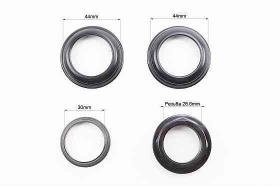Кермова колонка 1-1/8" (44/28.6x44/30) різьбової вилки, висока, чорні H112N Київ