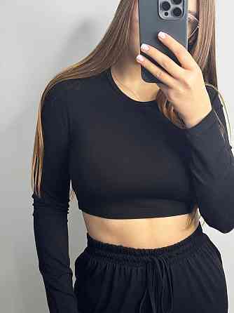 Стильный женский костюм из трикотажа вискоза Черный M-L Харьков