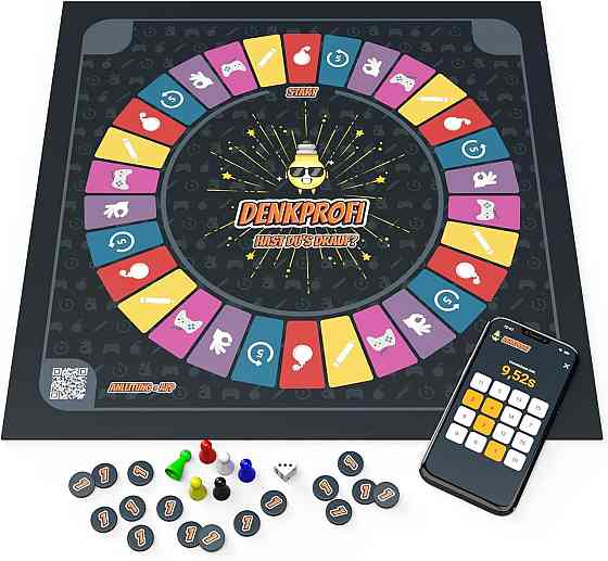 Настольная игра с приложением и интерактивной викториной для 3–6 игроков семейная party с мини-играми Киев