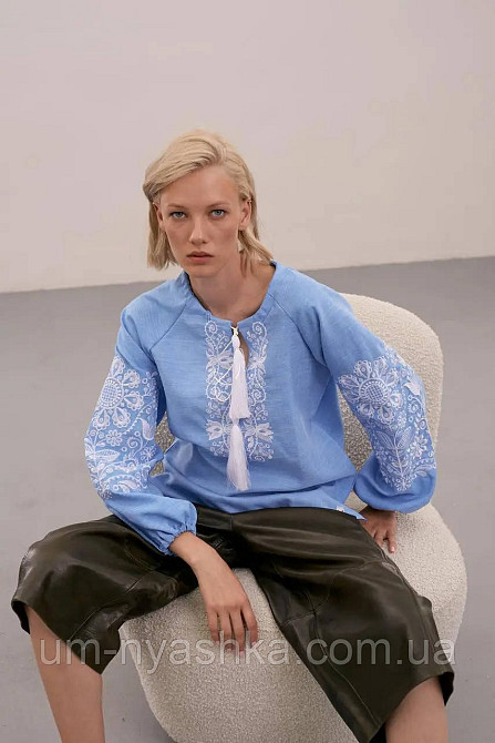 Жіноча вишиванка Орнамент джинс р.L Кривий Ріг - фото 5