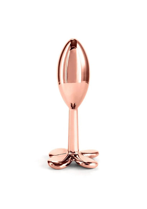 Анальная пробка металлическая NS Novelties Rear Assets Clover, золотая Sex Aura Киев - изображение 1