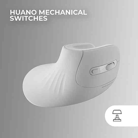 Mars Gaming MMW-ERGOPRO белая эргономичная вертикальная беспроводная мышь 2.4ГГц оптическая 3200 DPI Huano Киев