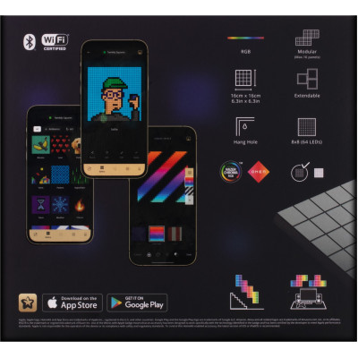 Гірлянда Twinkly Панель Smart LED Squares 3 RGB, Gen II, IP20, 16x16см, for TWQ064STW-07-BEU (TWQ064STW-03-BAD) Вінниця - фото 7