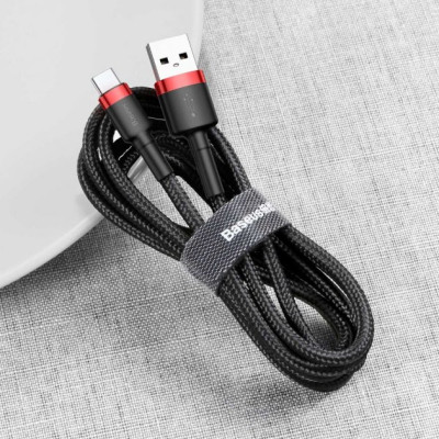 Дата кабель USB 2.0 AM to Type-C 2.0m 2A red-black Baseus (CATKLF-C91) Вінниця - фото 6