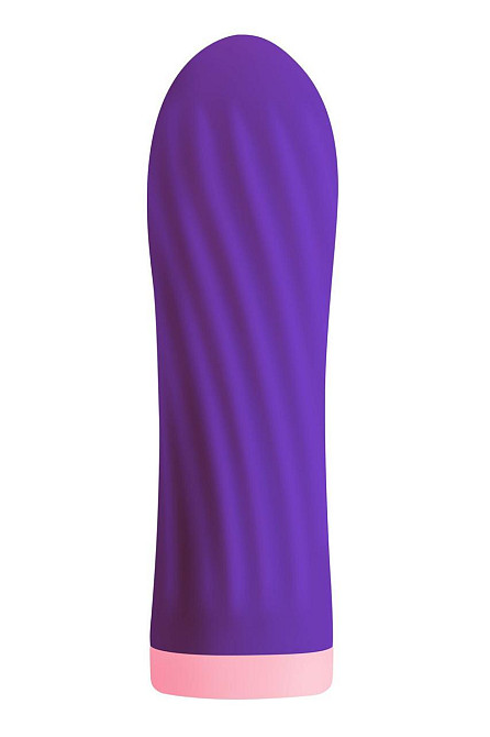 Вібропуля S Pleasures Bullets Twist & Shout Purple, фіолетова, ребриста поверхня, 10 режимів Sex Aura Київ - фото 1