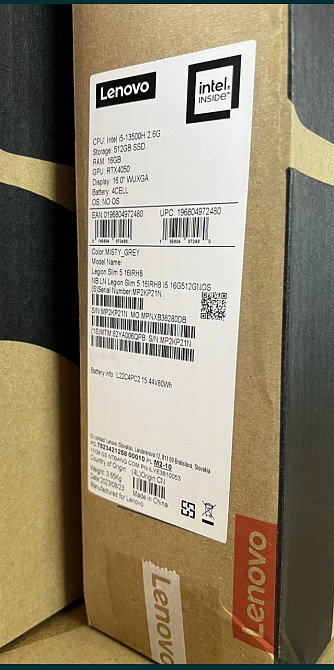 Ноутбук: Lenovo Legion Slim 5 16IRH8 (82YA006QPB) 13500H 16/512Gb. RTX 4050. Харків - фото 3