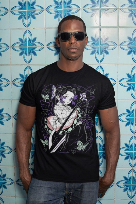 Футболка чоловіча з аніме принтом Вбивця демонів оверсайз (S/M/L) Чорний AnimeJ0462 Дніпро - фото 8