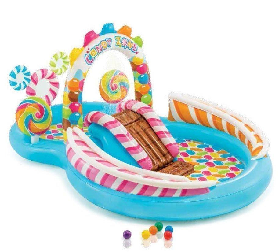 Детский надувной игровой центр бассейн INTEX 57149 «Сладости» 259х191х130 см с шариками, горкой Киев - изображение 2