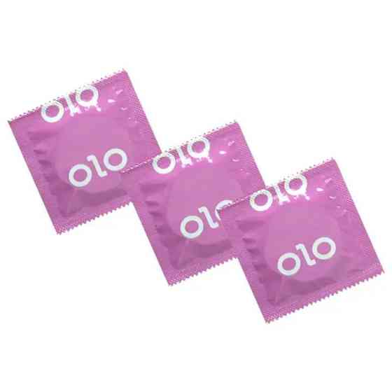 Презервативи OLO ультратонкі 001 оральні з полуничним смаком 10шт Sex Aura Київ