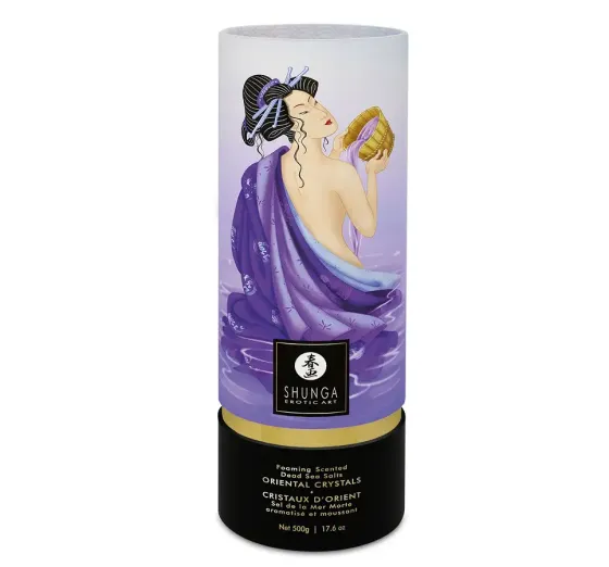 Пенящаяся соль для ванны Shunga Dead Sea salt Oriental Crystals — Exotic Fruits (500 г) Львов