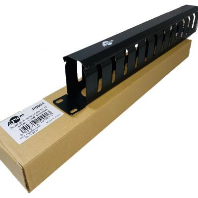 Кабельный организатор Atcom 19" 1U гребенчатый, цельнометалический (P0001) Винница - изображение 3