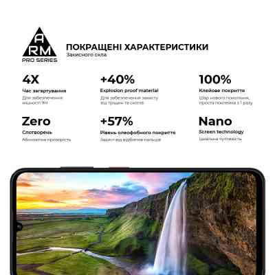Скло захисне Armorstandart Pro ZTE Blade A35 4G / A55 4G Black (ARM81349) Вінниця