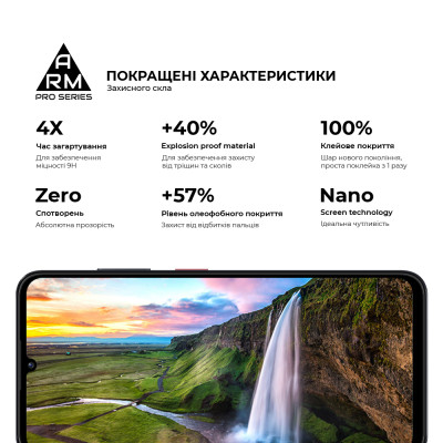 Стекло защитное Armorstandart Pro ZTE Blade A35 4G / A55 4G Black (ARM81349) Винница - изображение 5