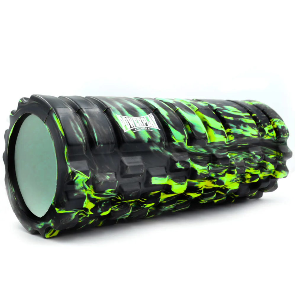 Масажний ролик (роллер) PowerPlay 4025 Massage Roller Чорно-зелений (33x15см.) Кам'янське - фото 14