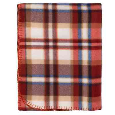 Плед Ardesto Fleece 100% полиэстер, клеточка, бело-коричневый 130х160 см (ART0720PB) Винница