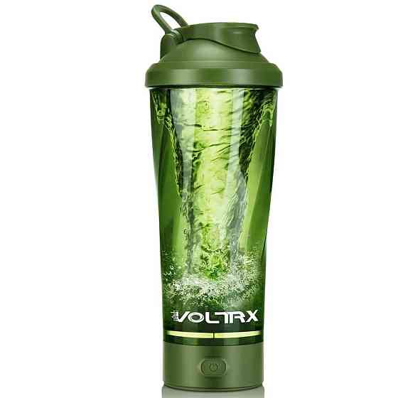 Електричний спортивний шейкер VOLTRX VortexBoost 600 мл Tritan без BPA зелений USB Type-C зарядка Київ