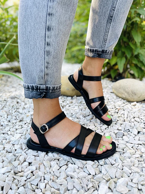 Rosta Босоніжки жіночі ROSTA 1044 чорні (літо, шкіра натуральна) (5142) Коломия - фото 6