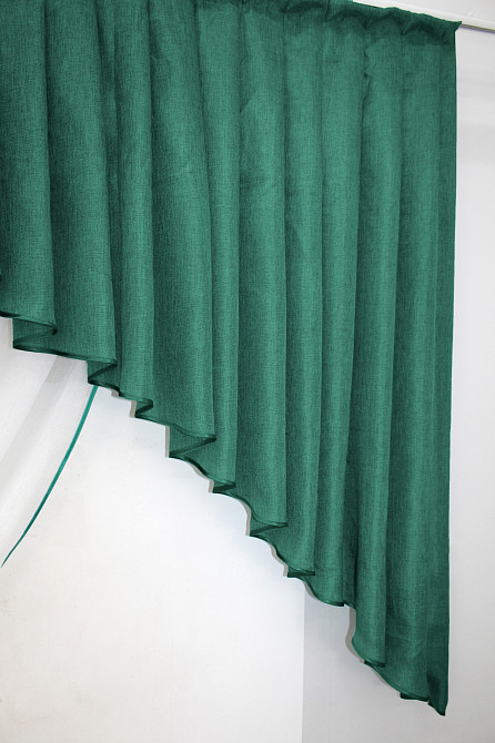 Кухонный комплект VR-Textil № 039к шторка с ламбрекеном белый с бирюзовым 150х170 см (52-0568) Киев - изображение 4