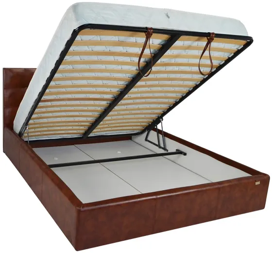 Кровать Двуспальная Chester VIP 180 х 190 см Мадрас Whisky С дополнительной металлической цельносварной рамой Коричневый Киев