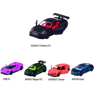 Машина Majorette Набор металлических ярких гонщиков с неоновыми элементами 7.5 см, 5 штук (2053179) Винница - изображение 4