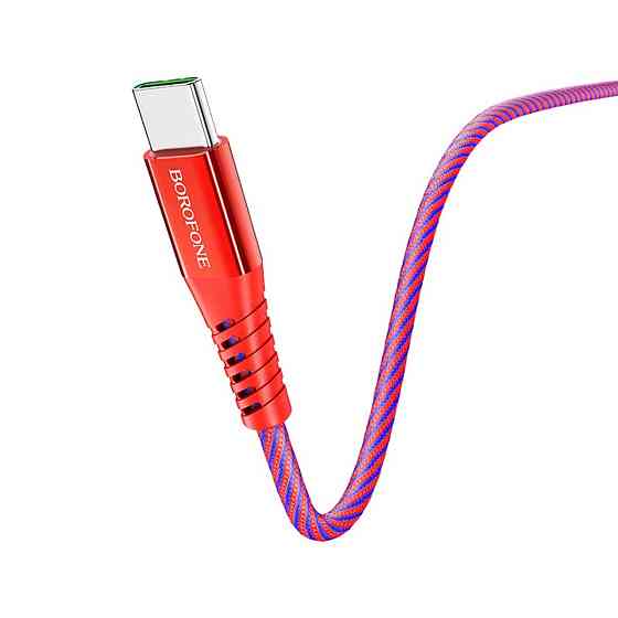 Кабель BOROFONE BU13 USB to Type-C 5A, 1.2m, nylon, aluminum connectors, Black Киев