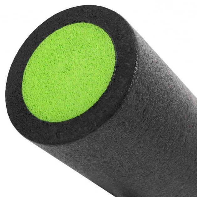 Массажний ролик (ролер) гладкий PowerPlay 4021 Fitness Roller Чорно-зелений (30x15см.) Кам'янське - фото 7