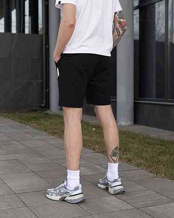 Мужские черные шорты прямого кроя весна/лето Pobedov Hype Киев