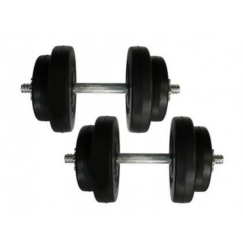 Гантели наборные композитные Rock Pro-R NE-PL-R-009-2, 2 шт по 9 кг Винница - изображение 1