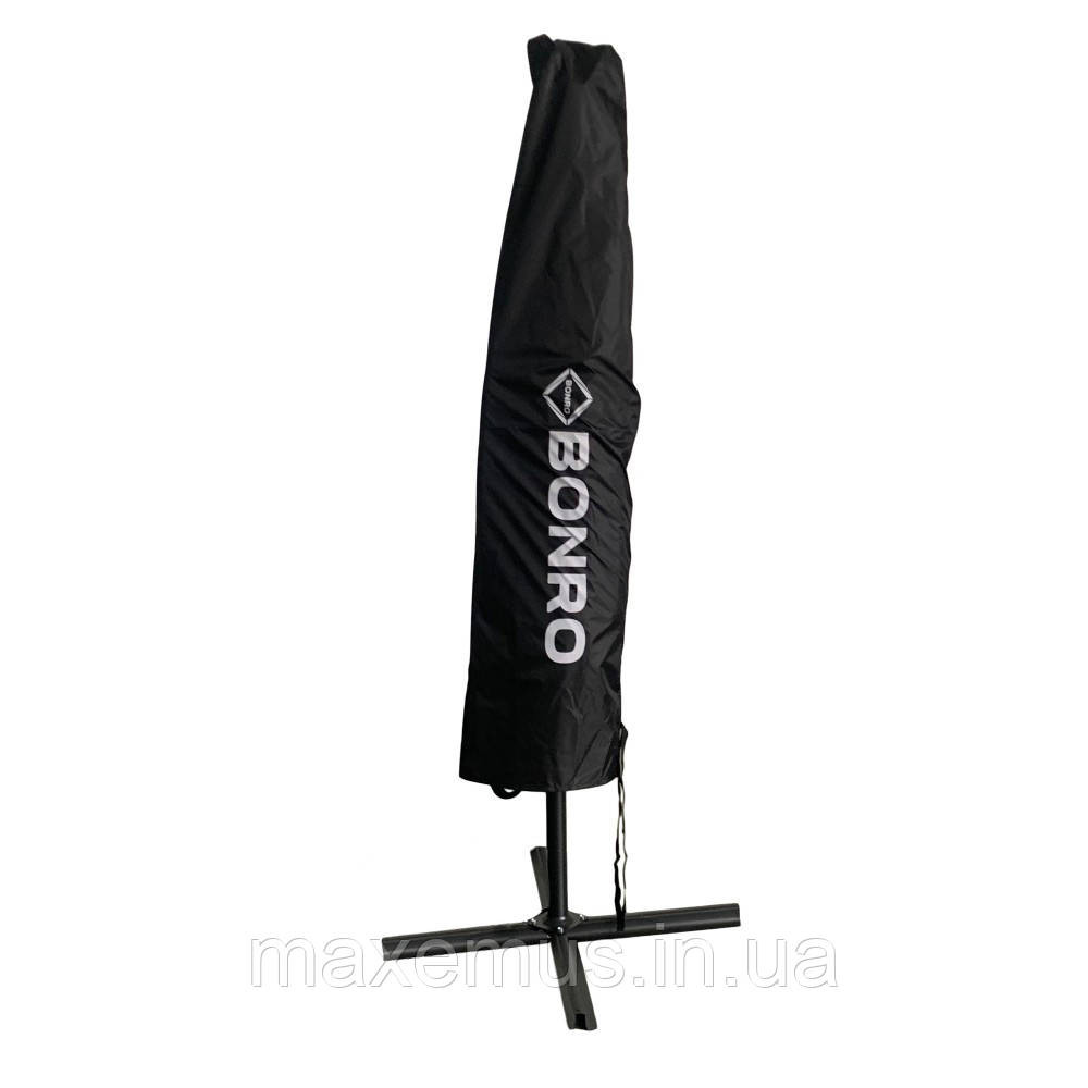 Садовая уличная зонта 3 м с LED подсветкой на солнечной батарее Bonro B-7012LP Серая + Чехол Мостиська - фото 15