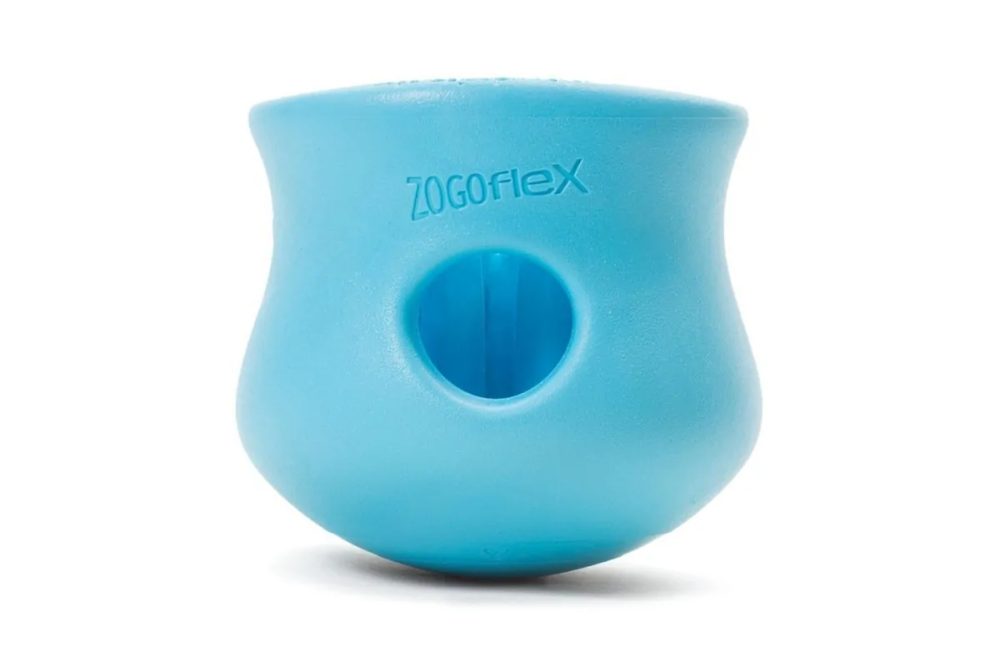 Игрушка головоломка для собак с тайником для лакомств West Paw Toppl Treat Toy Large (Вест Пав Топпи) Очень большой 12 см, Голубой Запорожье - изображение 1