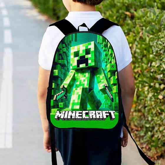 Рюкзак дитячий майнкрафт Кріпер "Minecraft" 34х27см, міський ранець для хлопчика (00522) Київ