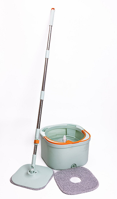 Професійний набір для прибирання з шваброю і відром, зелений Київ - фото 8