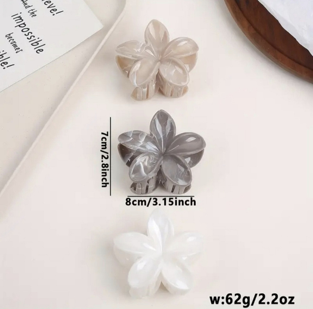 Заколка-крабік квітка Капучіно Смела - изображение 3