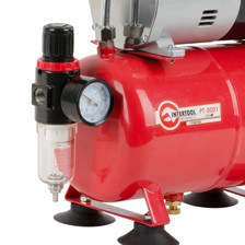 Компресор "безмасляний" 2-х поршн 3л 1 вих, 220В, 0.3 кВт, 45 л/хв, 3.2 атм INTERTOOL Мукачево - фото 7